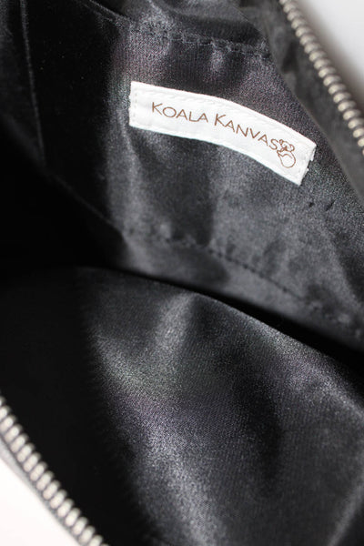 Koala Canvas Womens Camouflage Zip Top Canvas Pouch Handbag Gray