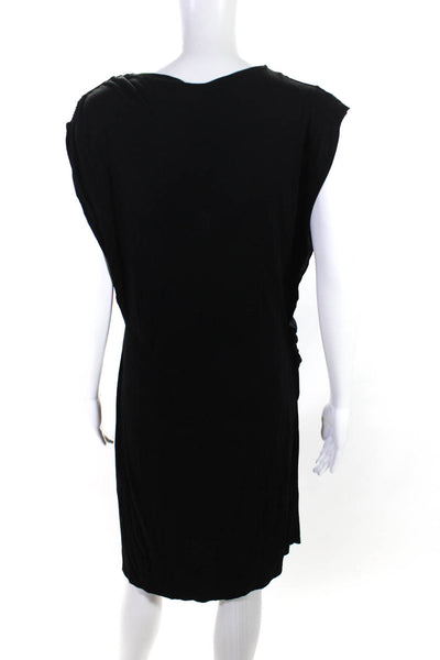 Allsaints Womens Low Draped Cowl V-Neck A-Line Sleeveless Dress Black Size 6