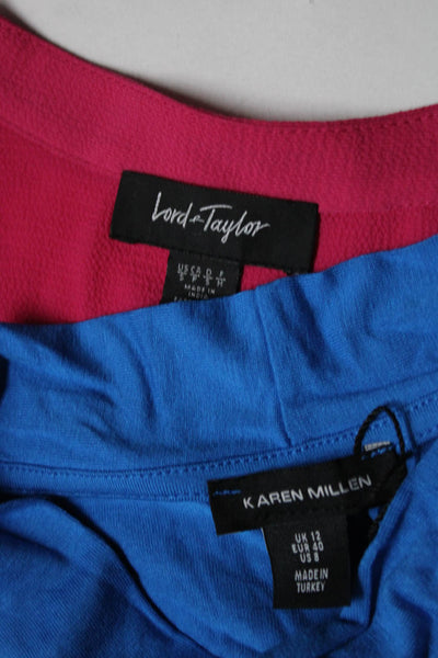Lord & Taylor Karen Millen Womens Blouse Top Pink Size S 8 Lot 2
