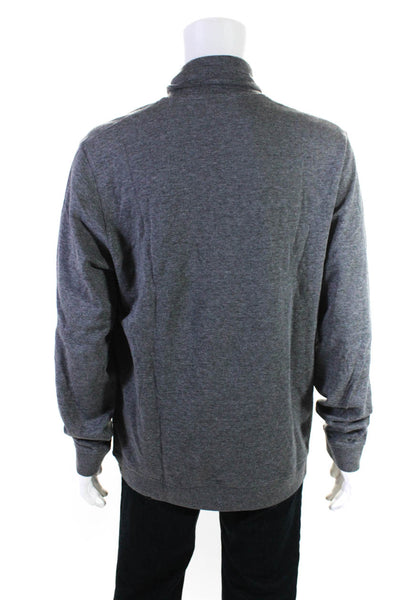 Ted Baker London Men's Cotton Blend Mock Neck Pullover Sweater Gray Size 6