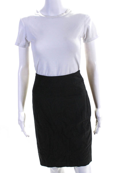 Boss Hugo Boss Women's Knee Length Front Slit Pencil Skirt Black Size 8