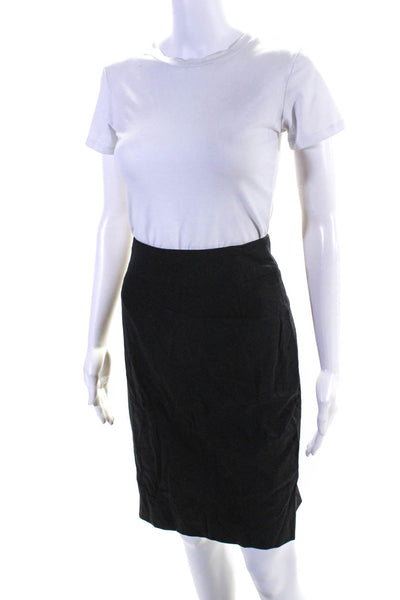 Boss Hugo Boss Women's Knee Length Front Slit Pencil Skirt Black Size 8