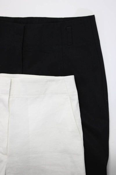 Theory Women's Pleated Trousers Black White Size 2 4 Lot 2
