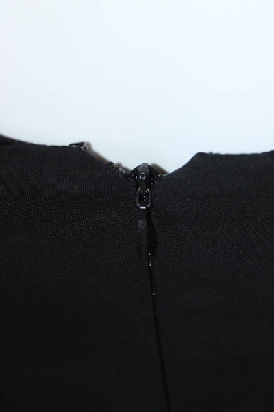 Jonathan Simkhai Womens Ruffle Hem Sleeveless Sheath Dress Black Size 0