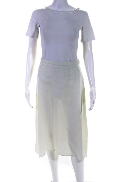 Mansur Gavriel Womens Silk A Line Maxi Skirt White Size EUR 38