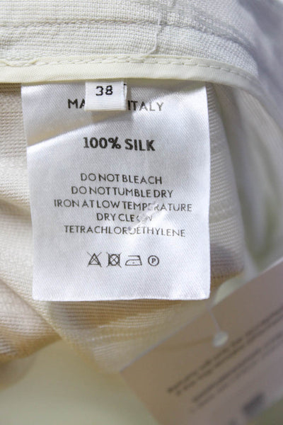 Mansur Gavriel Womens Silk A Line Maxi Skirt White Size EUR 38