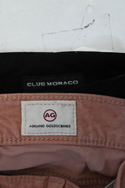 AG Adriano Goldschmied Club Monaco Womens Skinny Wide Pants Pink Size 4 25 Lot 2