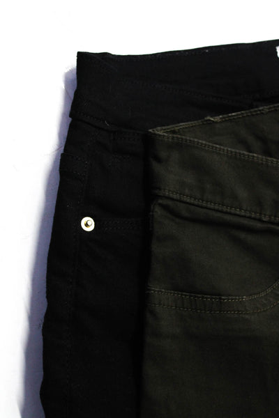 Frame J Brand Women's Zip Fly Skinny Jeans Black Green Size 24 27 Lot 2