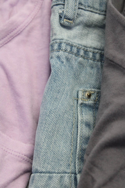 Zara Womens Tops Jeans Pink Gray Blue  Size Medium Small 4 Lot 3