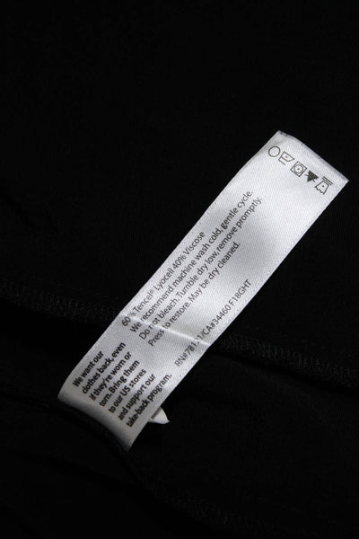 Eileen Fisher Womens Black Front Pockets Long Sleeve Button Down Shirt Size XXS