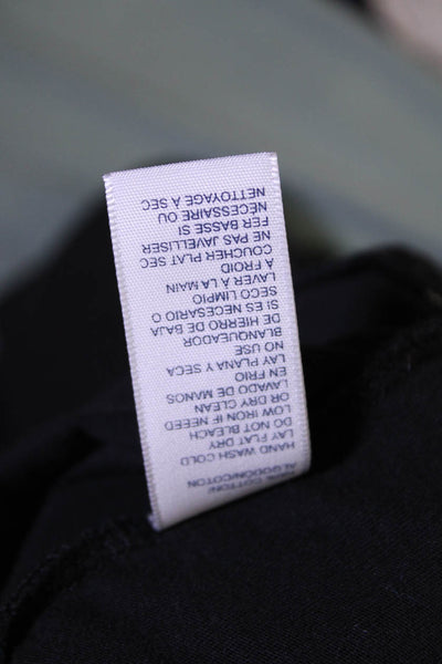 Rebecca Minkoff Womens Cotton V-Neck Short Sleeve Tiered Dress Black Size XS