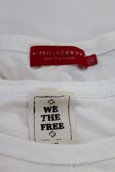 We The Free Philanthropy Womens Shirts White Size Extra Small Lot 2
