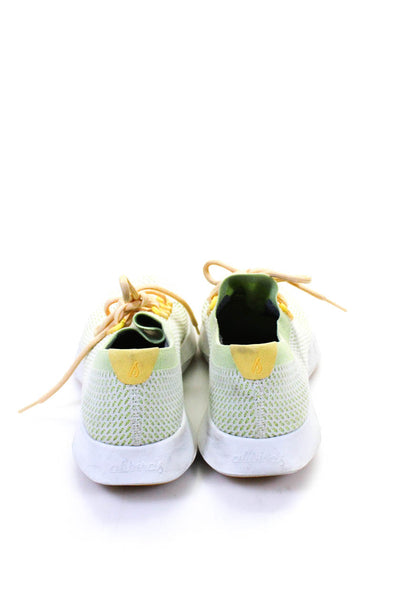 Allbirds Womens Knit Mesh Wool Lined Running Sneakers Green White Yellow Size 10