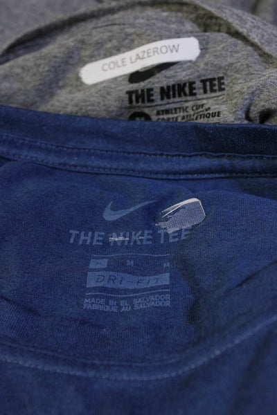 Nike Women's Crewneck Short Sleeves T-Shirt Blue Gray Size M Lot 2