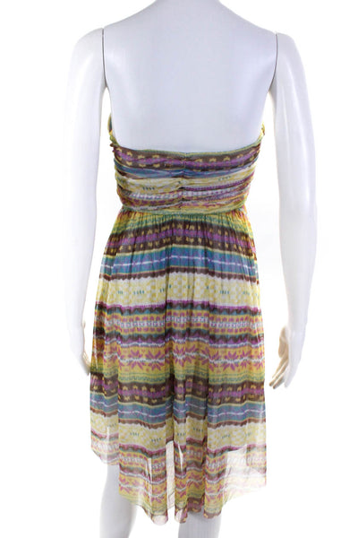 Havana Womens Fair Isle Sweetheart Neck Strapless Mini Dress Multicolor Size L