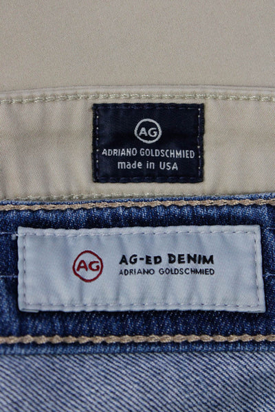 AG Adriano Goldschmied Womens Shorts Khaki Stilt Crop Pants Size 27 26 lot 2
