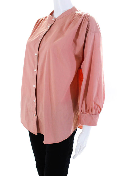 Boden Womens Button Down Long Sleeve Shirt Pink Cotton Size 8