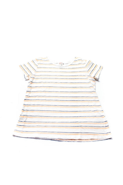 Sundry Womens Cotton Short Sleeve Shirts Tops White Orange Blue Size XS S Lot 2