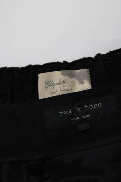 Elizabeth and James Rag & Bone Womens Casual Shorts Black Size XS 2 Lot 2