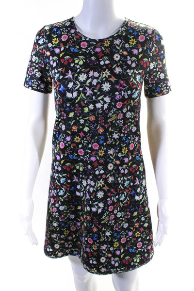 Cynthia Rowley Women's Short Sleeve Floral Print Casual Dress Multicolor Size 0