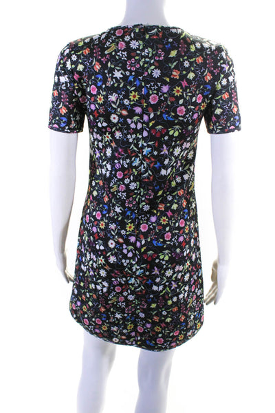 Cynthia Rowley Women's Short Sleeve Floral Print Casual Dress Multicolor Size 0