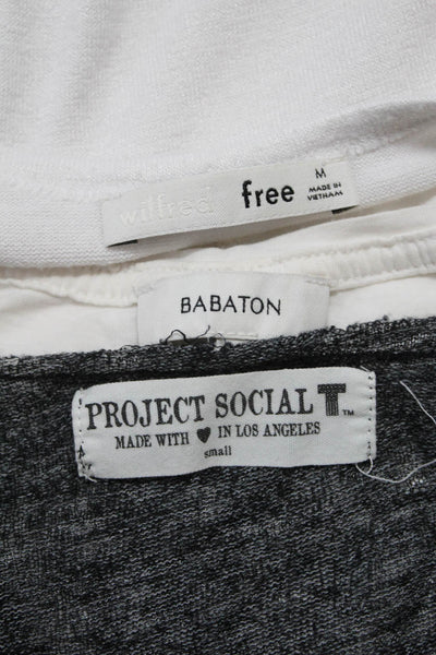 Project Social T Wilfred Free Babaton Womens Distress Tops Gray Size S M Lot 2