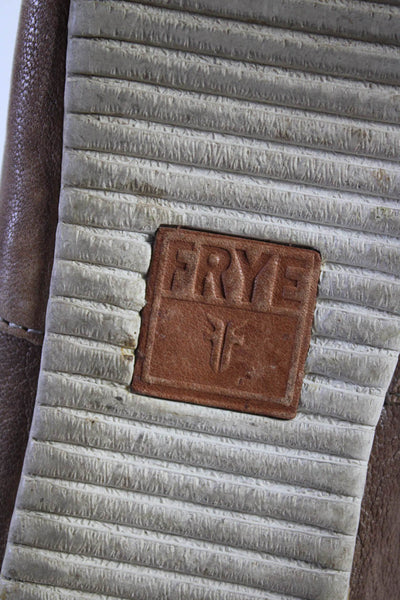 Frye Womens Leather Slide On Flats Brown Size 8 Medium