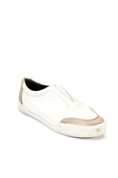3.1 Phillip Lim Womens Leather Low Top Slide On Sneakers White Brown Size 39 9