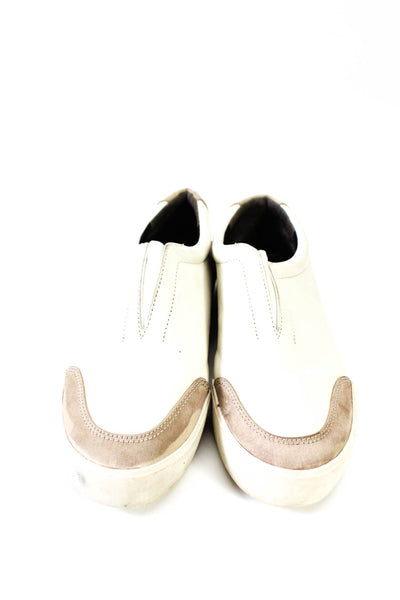 3.1 Phillip Lim Womens Leather Low Top Slide On Sneakers White Brown Size 39 9