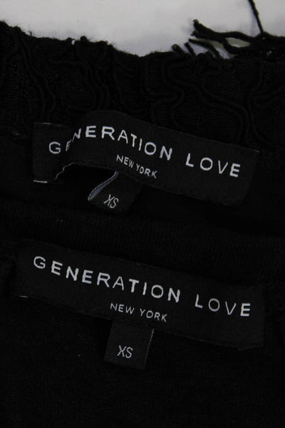 Generation Love Womens Tank Top Blouse Black Size Extra Small Lot 2