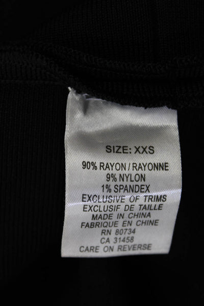Herve Leger Women's Zip Back Bodycon Mini Skirt Black Size XXS