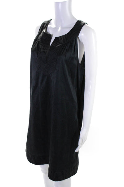 Calypso Saint Barth Womens Silk Solid V-Neck Halter Knit Dress Gray Size Medium