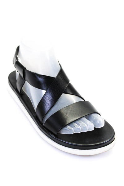 Via Spiga Women's Strappy Sling Back Rubber Sole Sandals Black Size 7