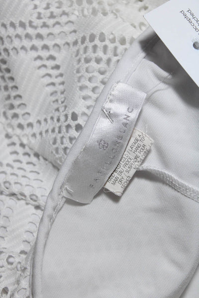 Papillon Blanc Women's Crewneck Short Sleeves Mesh Mini T-Shirt Dress White S
