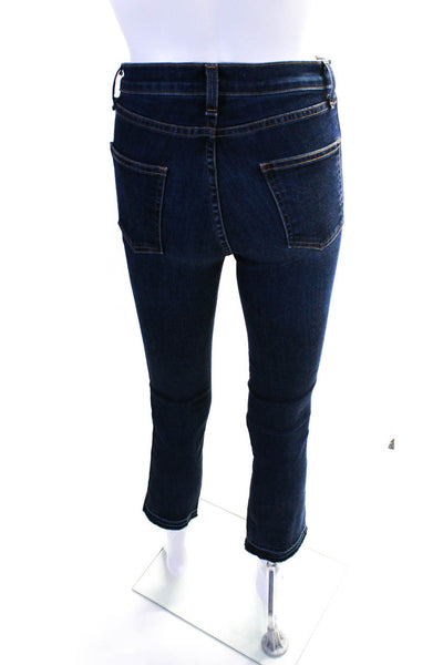 Veronica Beard Women's Carolyn 10" Baby Boot Distressed Jeans Blue Size 24