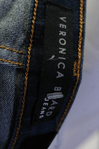 Veronica Beard Women's Carolyn 10" Baby Boot Distressed Jeans Blue Size 24