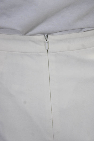 Mason Women's Low Rise Lined Zip Up Lace Mini Skirt White Size 0
