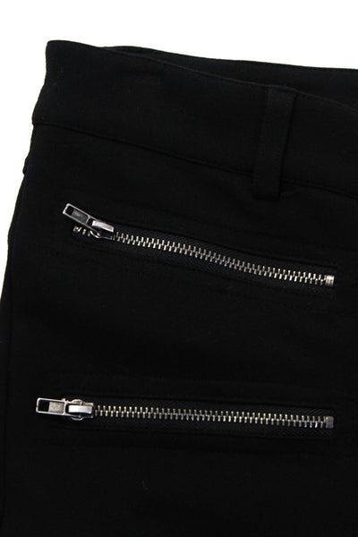 Parker Womens Low-Rise Zipper Embellished Skinny Leg Jeggings Black Size 0