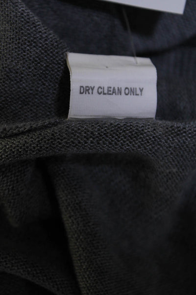 Eileen Fisher Womens Long Sleeve Scoop Neck Asymmetrical Sweater Gray Size XS