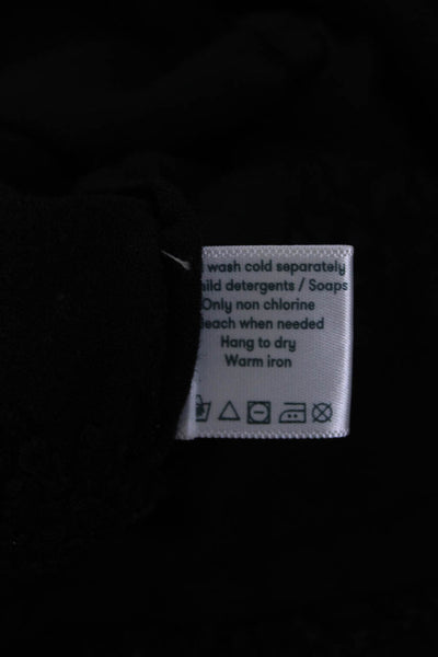 Roller Rabbit Women's V-Neck Sleeveless Embroider Mini Shift Dress Black Size S