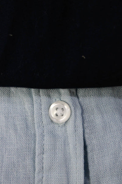 Rails Women's Collar Long Sleeves Button Down Shirt Light Blue Size S Lot 2