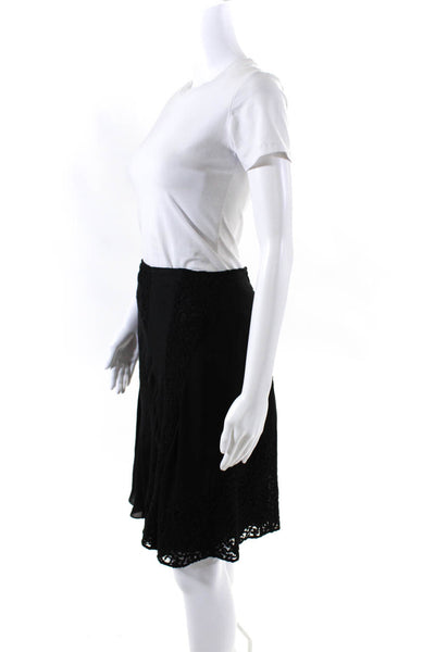 Morgane Le Fay Womens Lace A Line Skirt Black Size Large