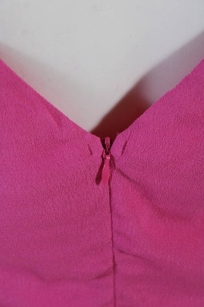 Superdown Women's Spaghetti Strap V Neck Faux Wrap Romper Pink Size S