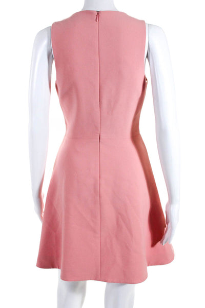 Elizabeth and James Womens Sleeveless A Line Faux Wrap Dress Pink Size 6