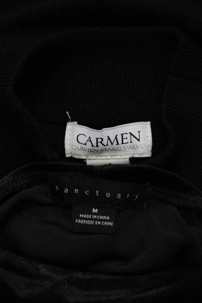 Carmen Carmen Marc Valvo Sanctuary Womens Black Sequins Blouse Size XS M lot 2