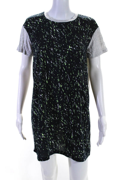 The Fifth Womens Abstract Print Short Sleeve T-Shirt Dress Multicolor Size XS