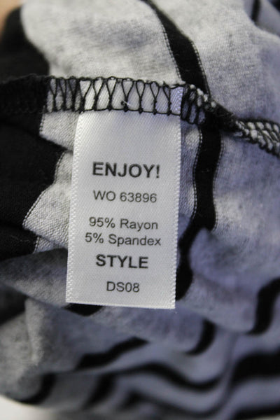 Michael Stars Womens Striped Print Sleeveless Maxi Tank Dress Gray Black Size XS