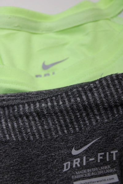 Nike Women's Crewneck Long Sleeve Athletic Blouse  Green Gray Size XS Lot 2