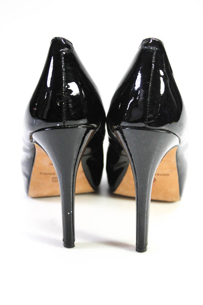Corso Como Womens Slip On Stiletto Pumps Black Patent Leather Size 8