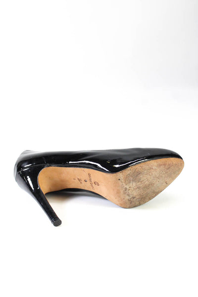 Corso Como Womens Slip On Stiletto Pumps Black Patent Leather Size 8